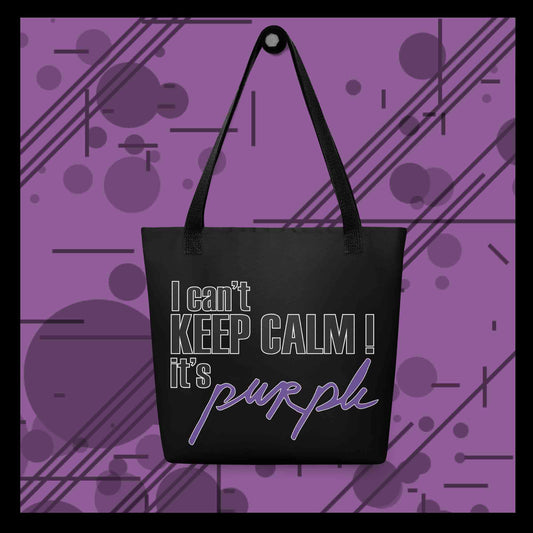 Tote bag I can't keep calm it's purple !