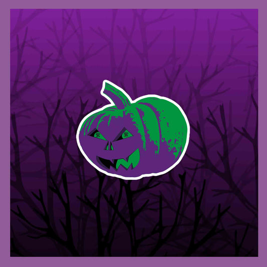 Purple pumkin sticker